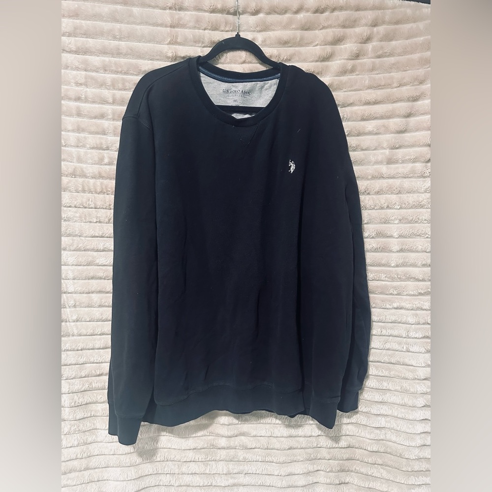 U.S. Polo Assn. Men's Black Crewneck Sweater